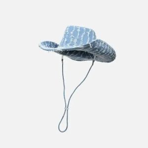 Chapeau bob cowboy bleu